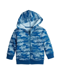 Флисовая худи на молнии для мальчиков 4–12 лет, цвет Dot Camo Jumping beans