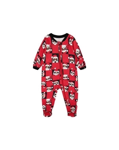 Пижама для мальчиков из органического хлопка с принтом Санта-Клауса красного цвета - для малышей, красный Deux par deux