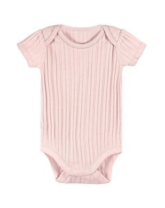 Комплект из 3 боди с короткими рукавами для маленьких девочек, розовый Just born