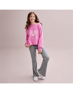 Укороченный свитшот для девочек 7–16 лет обычного и большого размера, цвет Green Sunset Lake So