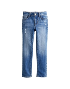 Джинсы скинни со средней посадкой для девочек 4–12 лет, цвет Medium Wash Jumping beans