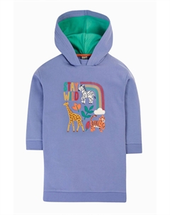 Платье с капюшоном с животными, фиолетовый Frugi