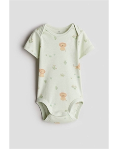 Боди с принтом и перекрестной застежкой, мультиколор H&m