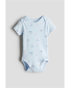 Боди с принтом и перекрестной застежкой, мультиколор H&m