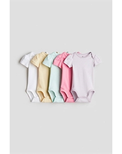 Упаковка из 5 хлопковых боди, мультиколор H&m