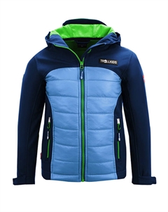 Куртка софтшелл Lysefjord, цвет Hellblau/Dunkelblau/Grün Trollkids