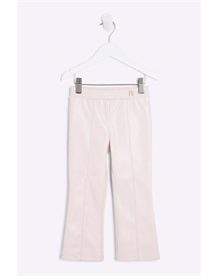 Брюки клеш из искусственной кожи для девочек, розовый River island