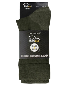 Носки MID CUT MERINO HIKERS 2 PACK, оливковый Normani