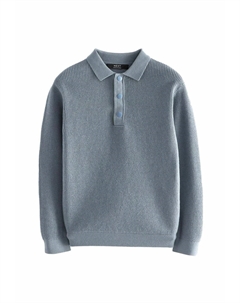 Рубашка с длинным рукавом LONG SLEEVE TEXTURED REGULAR FIT, синий Next