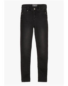 Джинсы скинни для девочек с высокой посадкой, черные, мягкое б/у Blue effect