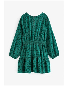 Повседневное платье TIERED REGULAR FIT, зеленый Next