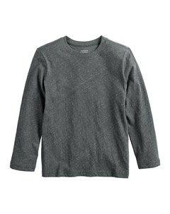 Футболка Essential с длинными рукавами для мальчиков 4–12 лет, цвет Dark Gray Jumping beans