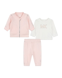 Kids комплект из трех предметов с логотипом, розовый Michael kors
