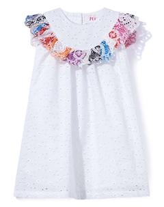 Junior платье в стиле бродери-англез, белый Pucci