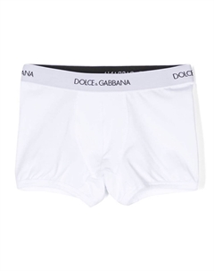Kids трусы-боксеры с логотипом на поясе (упаковка из двух шт.), белый Dolce&gabbana