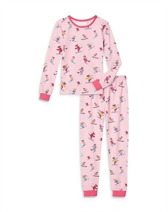 Пижамный комплект унисекс для горнолыжного сезона с длинными рукавами - Little Kid, Big Kid, белый Bedhead pajamas