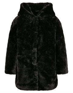 Куртка зимняя " Women's Girls Hooded Teddy Coat" (1 шт.), с капюшоном, черный Urban classics