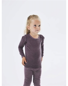 Рубашка с длинными рукавами "NMFWANG WOOL NEEDLE LS TOP SOLID NOOS", из чистой шерсти мериноса, цвет Sparrow Name it