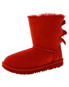 Зимние замшевые сапоги Bow II для девочек на подкладке, цвет Samba Red Ugg