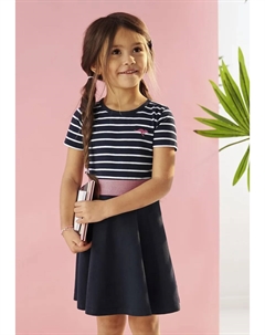 Платье из трикотажа "для маленьких девочек" с блестящей тесьмой на талии, синий Kangaroos