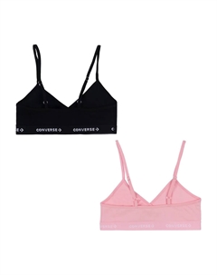Спортивный бюстгальтер Конверс, цвет Sunrise Pink + Black Converse