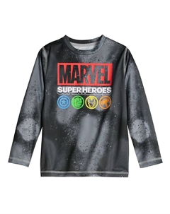 Футболка с рисунком супергероев Marvel для мальчиков 4–12 лет, цвет Htr Gry Jumping beans
