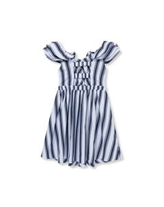 Белое платье с рюшами для девочек, белый Habitual kid