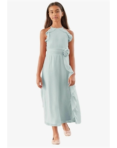 Платье макси Ruffle Corsage Prom Regular Fit, синее Lipsy