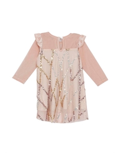 Розовое платье из бархата и сетки для девочек Ayla, розовый Isobella & chloe