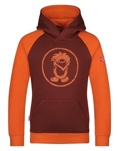 Пуловер с капюшоном, цвет braun/orange Trollkids