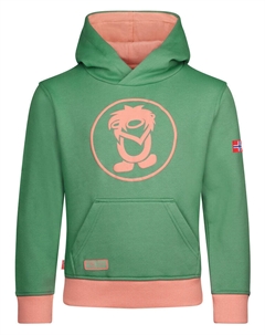 Пуловер с капюшоном, зеленый Trollkids