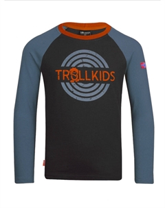 Лонгслив Preikestolen, темно синий Trollkids