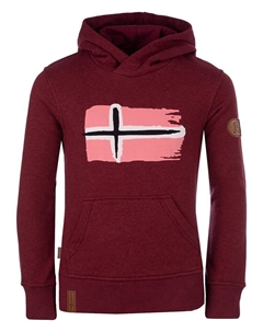 Пуловер с капюшоном, бордо Trollkids