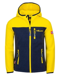 Флисовая куртка, цвет gelb/dunkelblau Trollkids