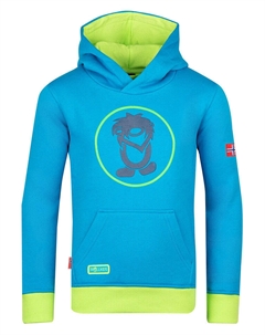 Пуловер с капюшоном, синий Trollkids