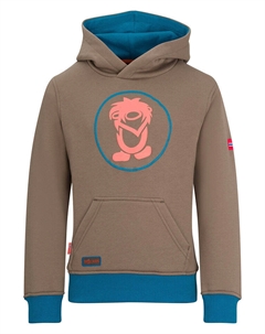 Пуловер с капюшоном, цвет braun/blau Trollkids