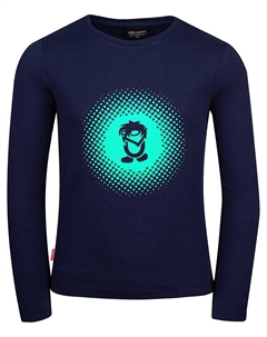 Лонгслив Pointillism, темно синий Trollkids