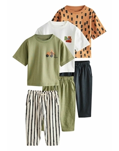 Футболка с принтом SHORT SLEEVE JOGGERS SET 3 PACK ., зеленый Next