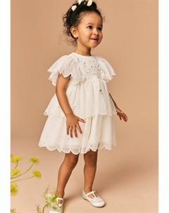 Элегантное платье REGULAR FIT - SHORT SLEEVE, бежевый Next