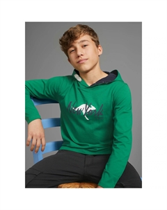 Рубашка с капюшоном и принтом «логотип» для спортивного образа, зеленый Kangaroos