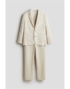 Льняной костюм, бежевый H&m