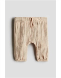 Брюки из хлопкового муслина, бежевый H&m