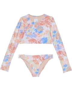 Купальный топ Wildflowers Long Sleeve Crop Top Set, цвет Multicolored O`neill