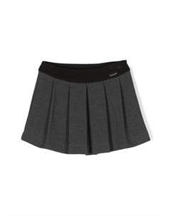 Плиссированная мини-юбка, серый Monnalisa