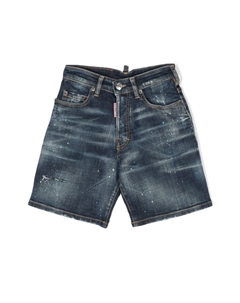Джинсовые шорты Calzoncini с эффектом потертости, синий Dsquared2