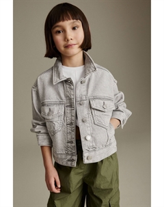Джинсовая куртка оверсайз (3 16 лет), серый Next