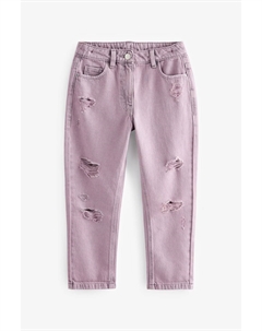 Потертые джинсы мом (3-16 лет), фиолетовый Next