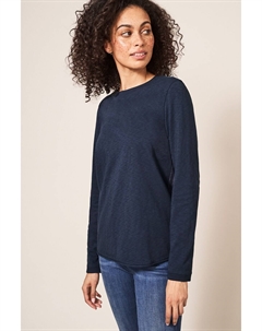 Гладкая футболка с длинными рукавами от Casey, синий White stuff