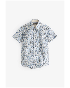 Рубашка с коротким рукавом и принтом (3-12 лет), синий Next