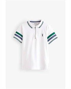Рубашка-Поло с короткими рукавами с цветовыми блоками (3–16 лет), белый Next